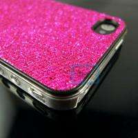 HOT Pink Bling Glitter Hard Crystal Back Cover Case for Apple iPhone 4 