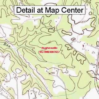  USGS Topographic Quadrangle Map   Hughesville, Maryland 