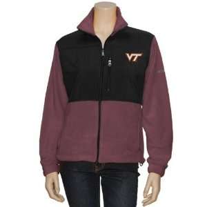   Virginia Tech Hokies Ladies Maroon Midfielder Full Zip Fleece Jacket