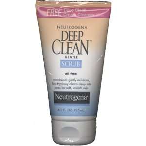 Neutrogena Deep Clean Gentle Scrub Oil Free 4.2 FL Oz. + Free Deep 