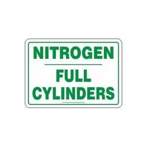  NITROGEN FULL CYLINDERS 7 x 10 Aluminum Sign