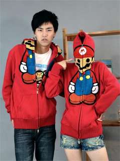 cute Mario women and men hoodie jacket coat jumper 1001  