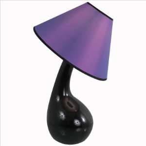 LumiSource LS ILEAN BK I Lean Lamp Large Shade Color Black/Silver 