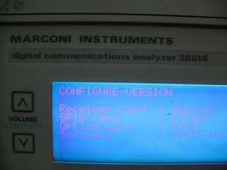 MARCONI DIGITAL COMMUNICATIONS ANALYZER 2851S 001/2 013  