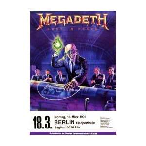  MEGADETH Rust in Peace Tour 1991 Music Poster