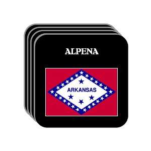 US State Flag   ALPENA, Arkansas (AR) Set of 4 Mini Mousepad Coasters