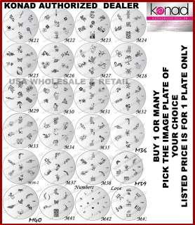 Pick Any Konad Stamping Nail Art Kit Polish Image Plate  