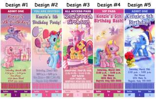  Pony Birthday Party on My Little Pony Pinkie Pie   Birthday Party Ticket Invitations
