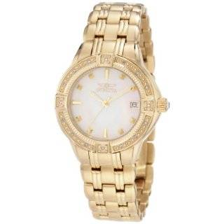 Invicta Womens 0466 Angel Collection 18k Gold Plated Stainless Steel 