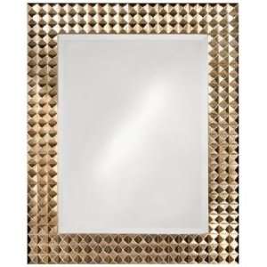  Pyramid Studded Frame with Silver Finish Wall Mirror