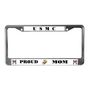 Proud Marine Mom Military License Plate Frame by   