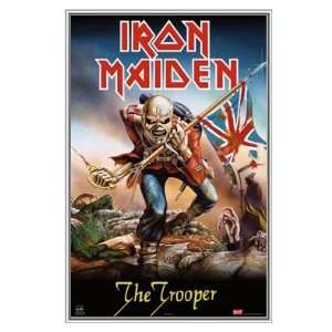 Iron Maiden The Trooper   Framed Print   Quality Silver Metal Frame 22 