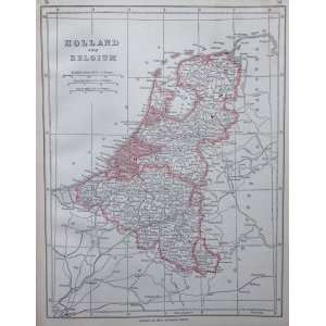  Lowry Map of Holland and Belgium (1853)
