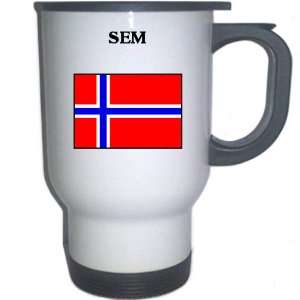  Norway   SEM White Stainless Steel Mug 