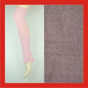 New Women Glitter Solid Pink Loose Leg Warmers g013  