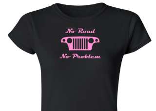 Jeep Jeepster NO ROAD NO PROBLEM Junior Ringspun Shirt  