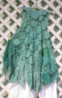 Magnolia Mermaid Sweet Sea Pearl Vintage Crochet Layering Tunic 