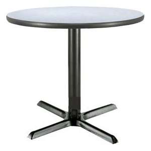    Gn   36 Round Lunchroom Pedestal Table Gray Nebula