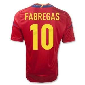  #10 Fabregas Spain Home 12 13 Jersey (Size L) Sports 