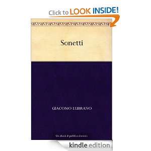 Sonetti (Italian Edition) Giacomo Lubrano  Kindle Store