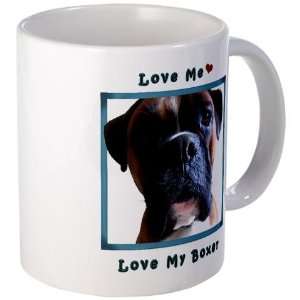  I Love Boxers Pets Mug by CafePress: Kitchen & Dining