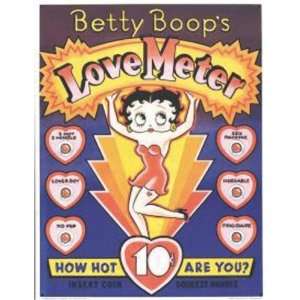  Betty Boop Tin Metal Sign : Love Meter: Kitchen & Dining