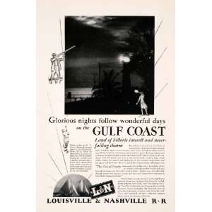  1928 Ad Louisville Nashville Railroad Gulf Coast Pottery 