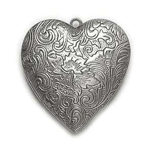 Blue Moon Lost & Found Pendants Heart Locket Antique Silver 1/Pkg 