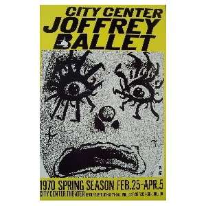 JOFFREY BALLET   1970 SPRING SEASON (ORIGINAL THEATRE WINDOW CARD 