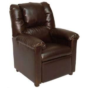  Childrens Lounger Recliner Material Vinyl Brown (Leather 