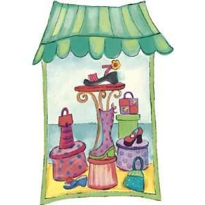   Peel and Stick Wallpaper Mural Lime Shoe Department Window Peel and