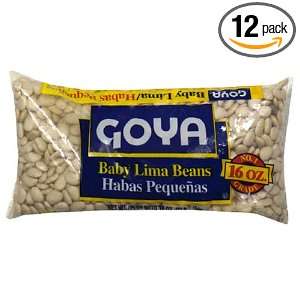 Goya Baby Limas, 16 Ounce Units (Pack of 12)  Grocery 