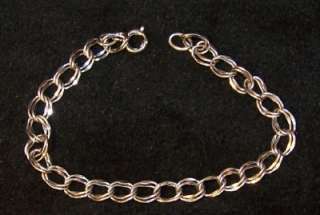 Double Large Curb Chain Sterling Bracelet  