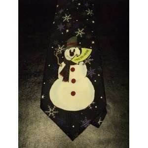  Daland Designs Musical Light Christmas Snowman Tie 