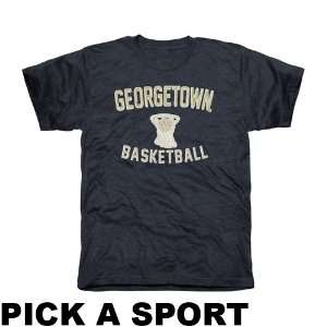 Georgetown Hoyas Legacy Tri Blend T Shirt   Navy Blue  