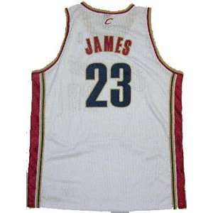  LeBron James Cleveland Cavaliers Reebok White Authentic NBA Jersey 
