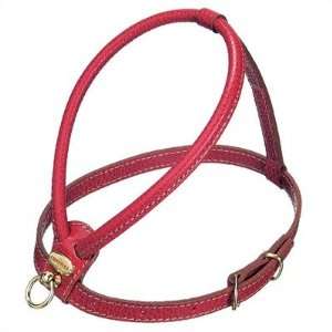    Fashion Leather Dog Harness in Red Size Small