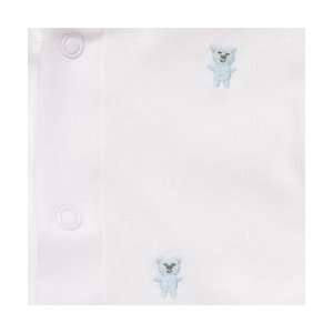   Cotton Knit Blue Bear Convertible Gown Layette Set (3 Months): Baby