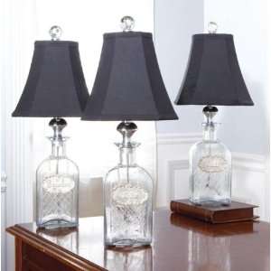  Set of 3 Mini Lamps with Decanter Base Design