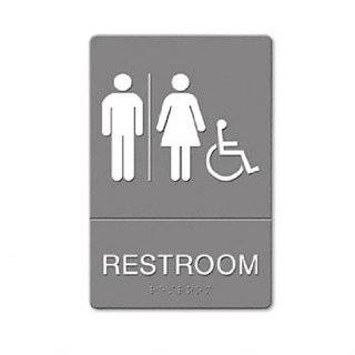 Quartet ADA Restroom Sign, Women Symbol with Tactile Graphic, Molded 