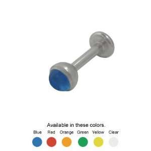  Labret Surgical Steel with UV Acrylic Design Bead   PFUV72 
