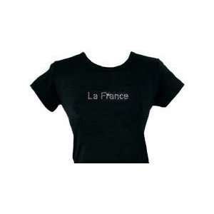  La France French Rhinstones Ladies T Shirt (Brand New 