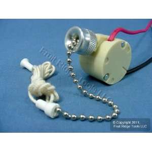 Leviton Ivory Canopy Pull Chain Rotary Appliance Switch 3A 125VAC L 6A 