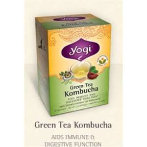 Green Tea Kombucha Tea 16 Bags:  Grocery & Gourmet Food