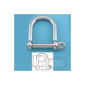  Suncor 316 SS Wide D Shackle with Screw Pin S0114 0010 3/8 
