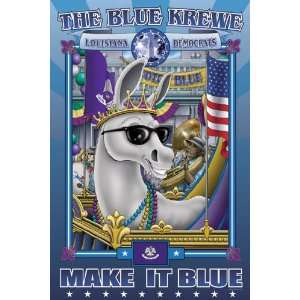  The Blue Krewe   Louisiana 12x18 Giclee on canvas