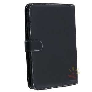  Kindle 2 Leather Case, Black w/ White Hemming Stitch: Electronics