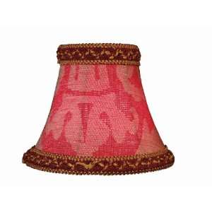  Lite Source CH522 6 6 Inch Lamp Shade, Red Jacquard: Home 