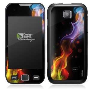  Design Skins for Samsung 533 Wave   Coloured Flames Design 