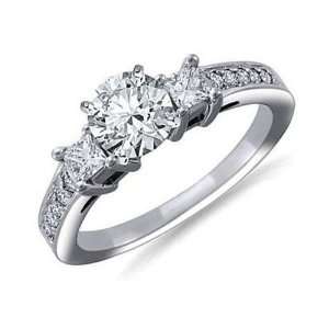    2.40 ct Round Diamond Engagement Ring 14K White Gold (4): Jewelry